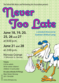 Never Too Late postcard