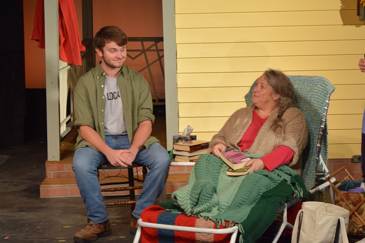 Jake visiting his mother, Marie